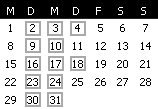 Kalender März